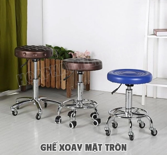 Ghế Xoay Mặt Tròn Không Tựa