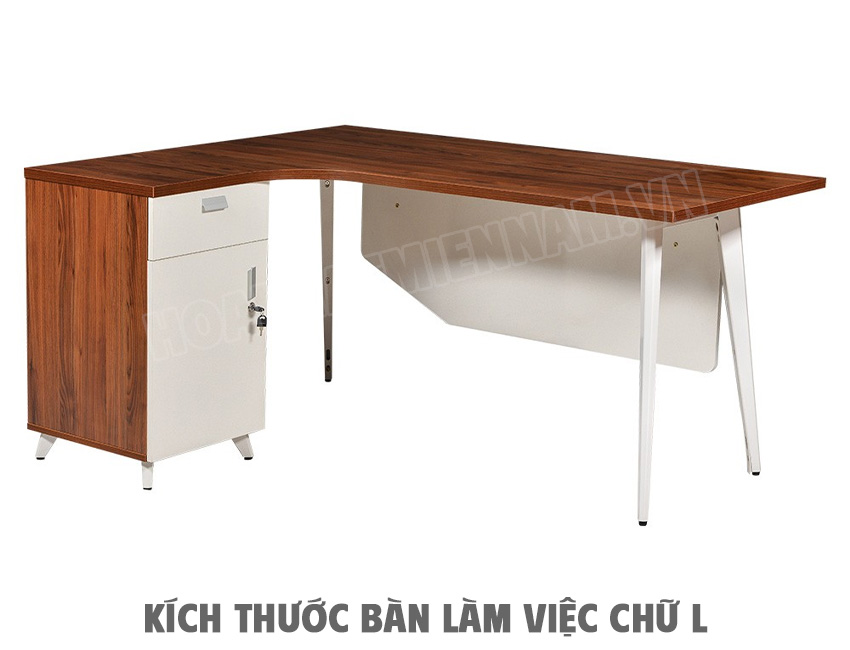 Bàn chữ L có hộc tủ