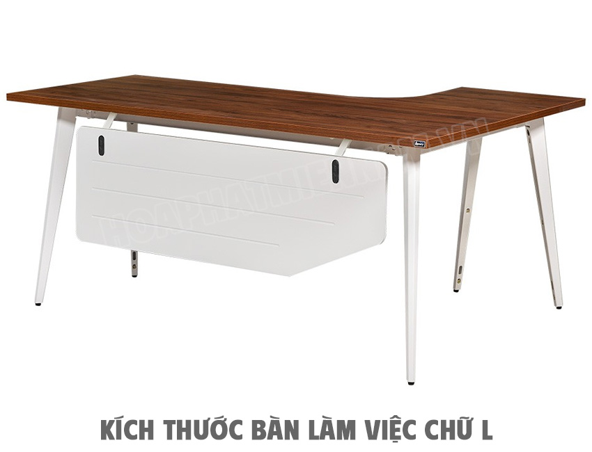 Bàn chữ L chân sắt