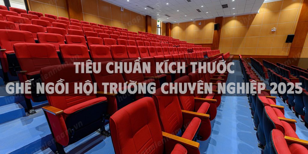 Tiêu chuẩn kích thước ghế ngồi hội trường chuyên nghiệp 2025