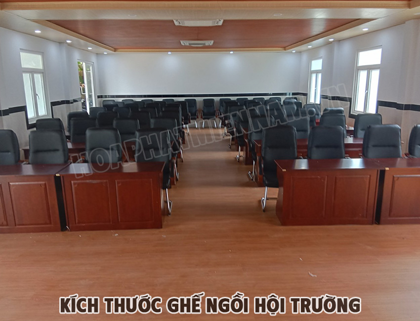 Các yếu tố ảnh hưởng đến kích thước ghế hội trường