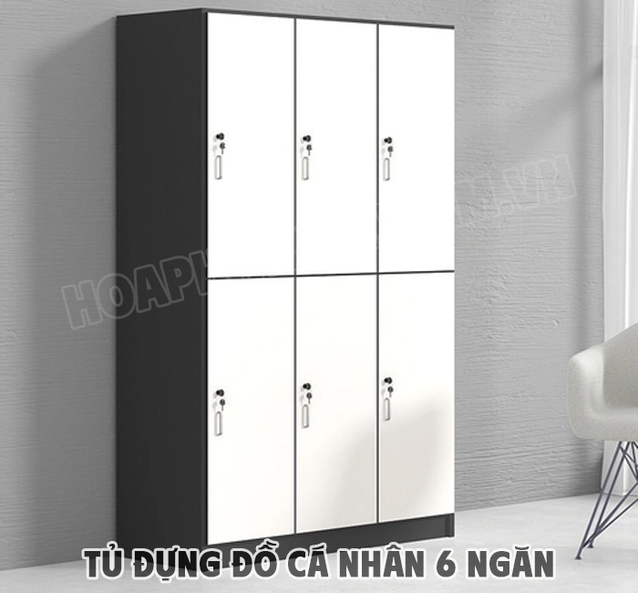 Tủ gỗ công nghiệp 6 ngăn đựng đồ cá nhân