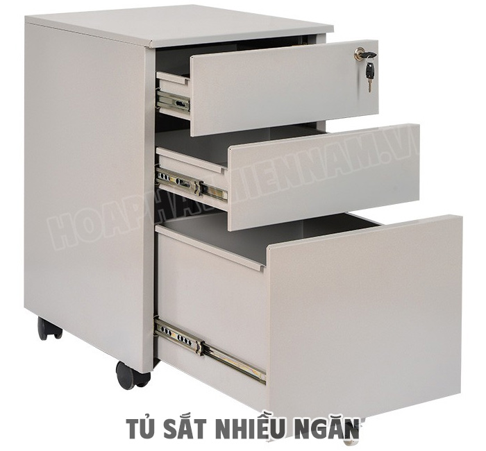 Hộc Tủ Sắt Bàn Làm Việc Nhiều Ngăn