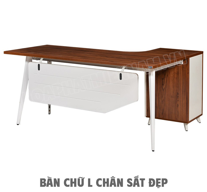 Bàn làm việc góc lượn có hộc tủ LUXL14HLC10