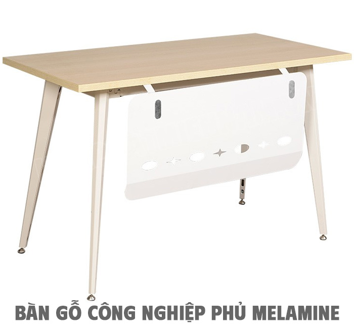 Bàn văn phòng chân sắt mặt gỗ công nghiệp LUX120SYC10