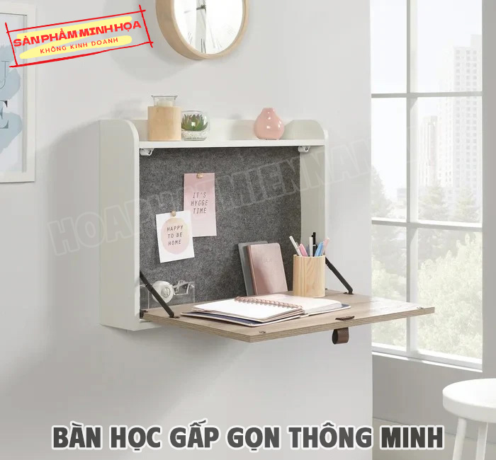 Bàn học gấp treo tường