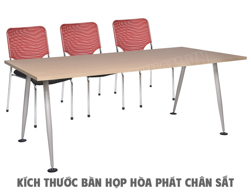 Bàn họp chân sắt cho 6-8 người