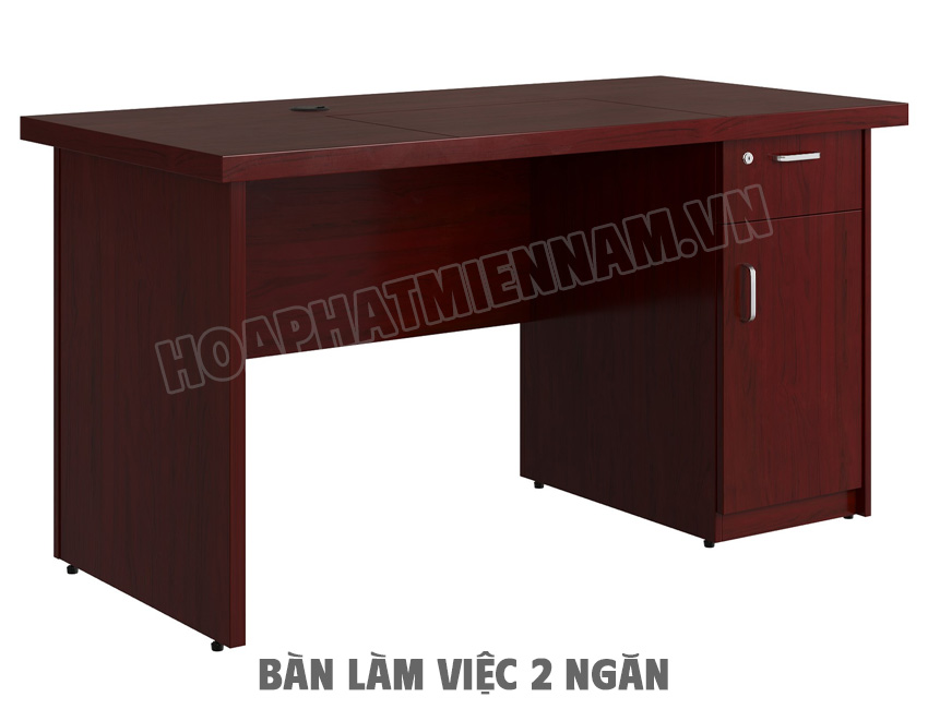 Bàn làm việc hộc liền sơn PU 2 ngăn ET1400DR