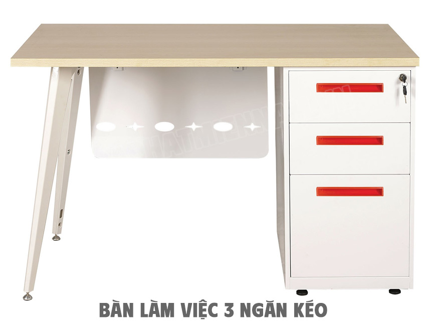 Bàn làm việc Hòa Phát 3 ngan kéo LUX120HLYC10