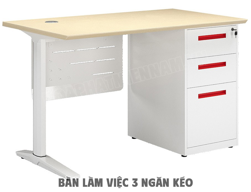 Bàn nhân viên ngăn kéo hiện đại UN120HLCS3