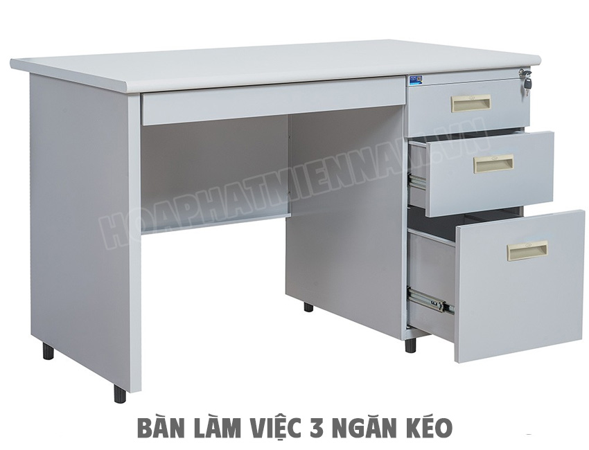 Bàn chân sắt hộc 3 ngăn kéo LC12