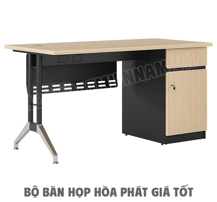 Bàn làm việc chân sắt 1m4 có hộc tủ LE140HLC12