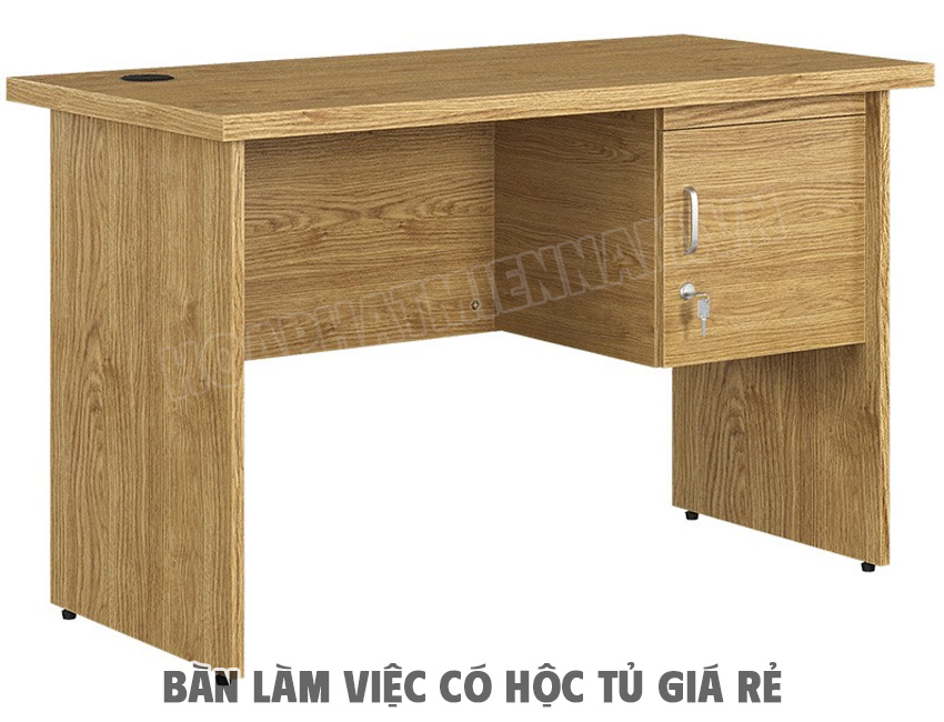 Bàn nhân viên giá rẻ mặt ghép giả hộc treo AT120SHLR