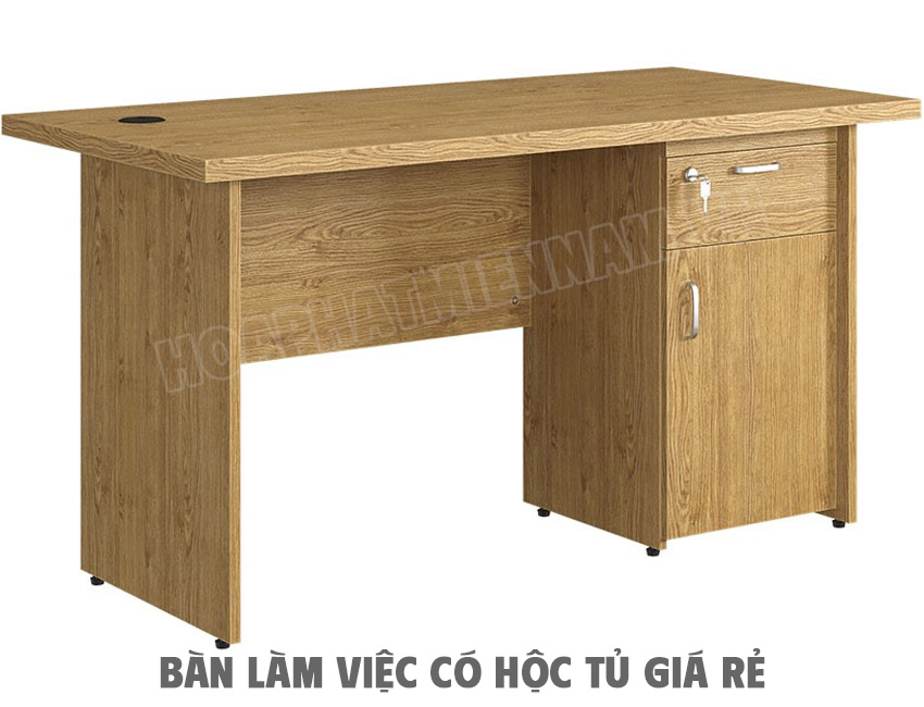 Bàn làm việc có tủ phụ giá rẻ AT120SHL3CR