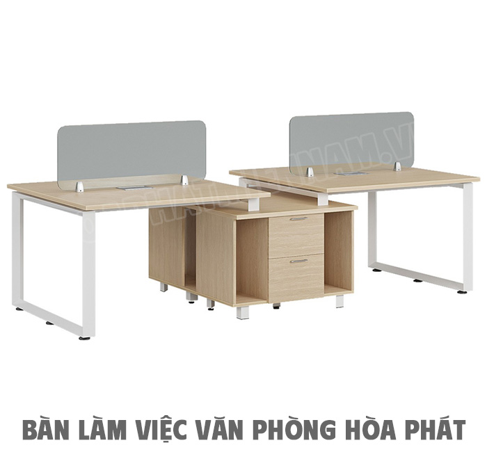Cụm bàn văn phòng làm việc Hòa Phát 4 chỗ HRMD12