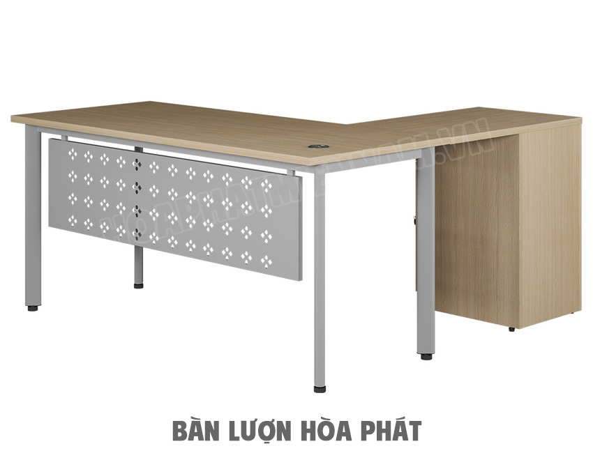 Bàn làm việc lượn kết hợp hộc tủ HRP160C7Y1