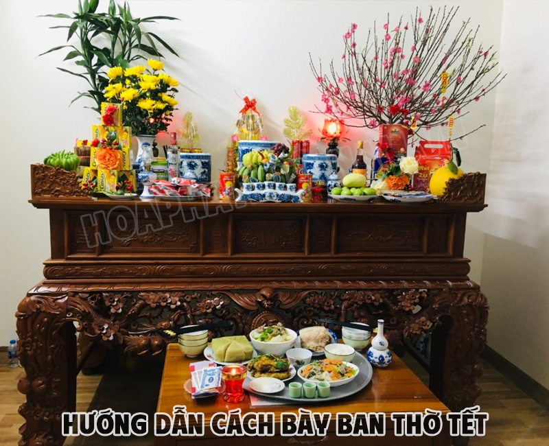 Cách bày ban thờ Tết theo phong tục cổ truyền