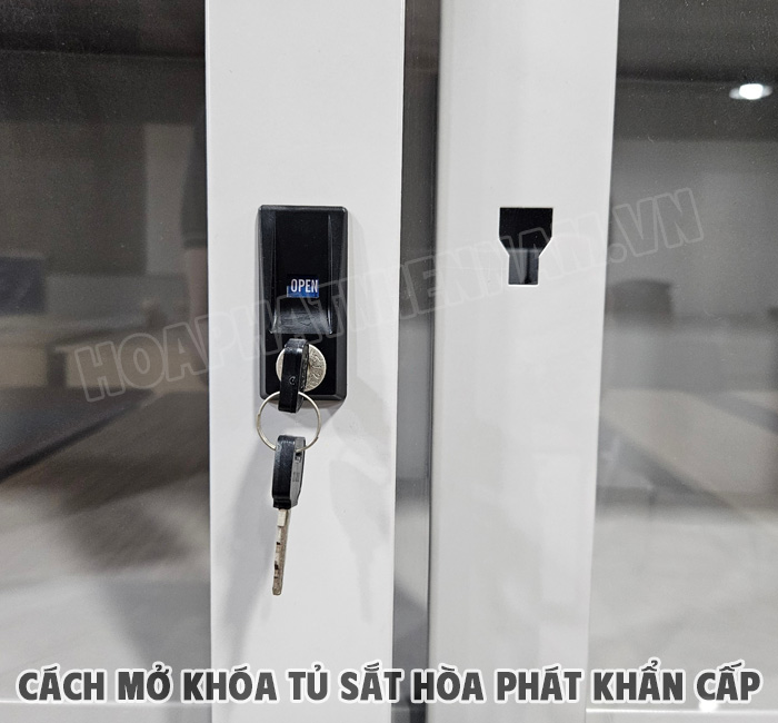 Khóa tủ sắt Hòa Phát cánh lùa