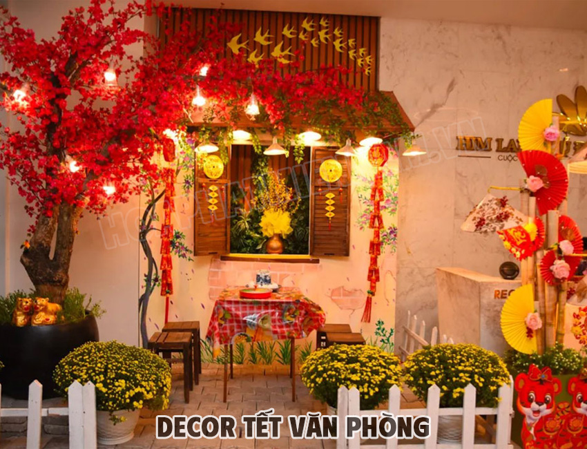 Những lưu ý quan trọng khi decor Tết văn phòng