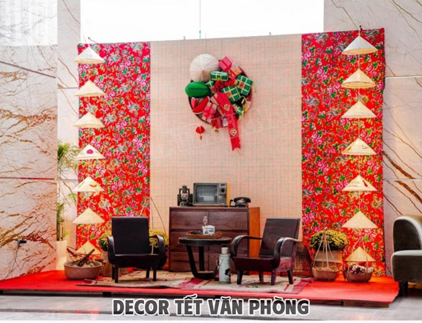 Decor Tết văn phòng theo phong cách sáng tạo, độc đáo