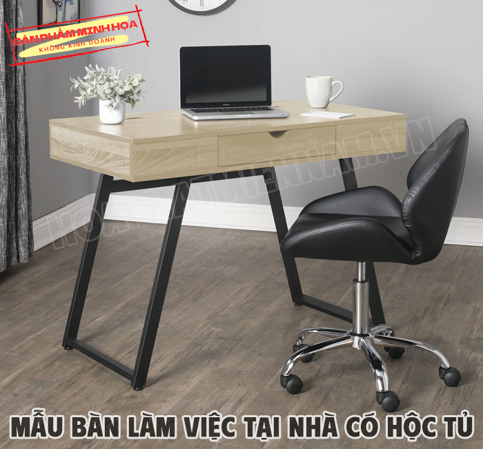 Các Loại Mẫu Bàn Làm Việc Tại Nhà Có Hộc Tủ Phổ Biến