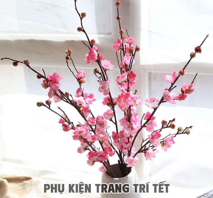 Hoa giả, cành đào, cành mai giả