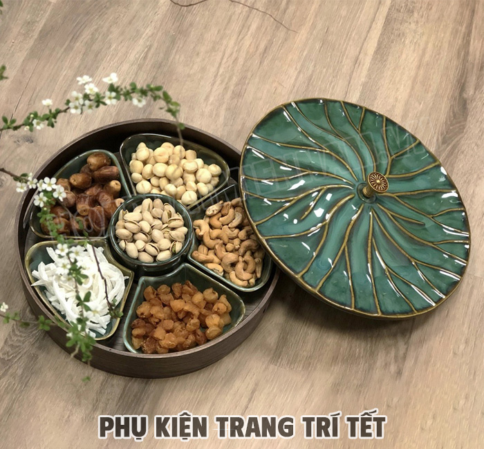 Khay, hộp đựng bánh kẹo, mứt Tết