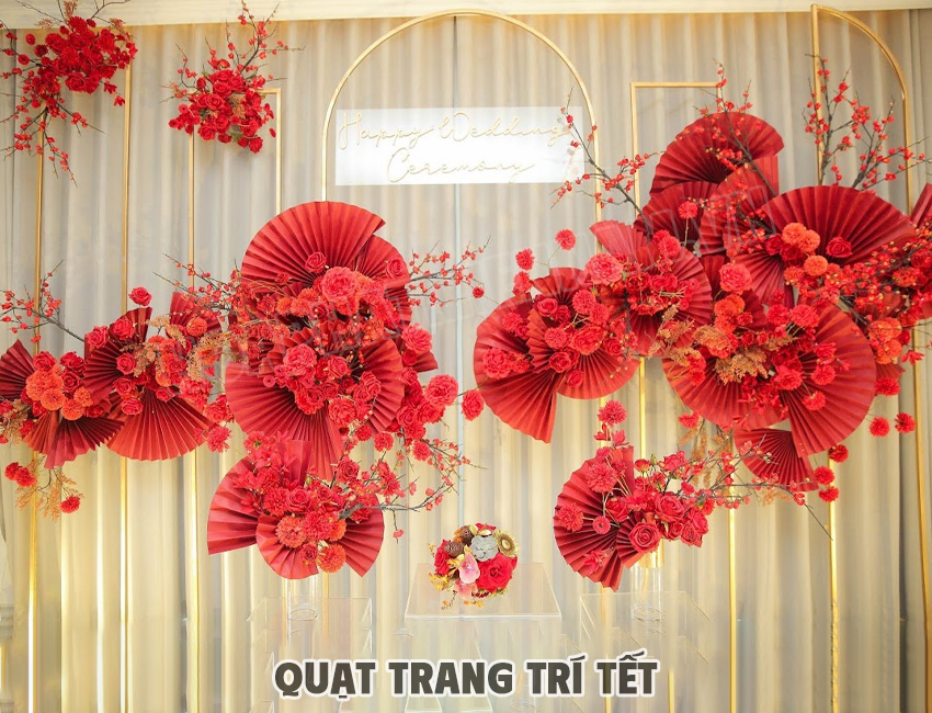 Quạt giấy hình hoa (hoa giấy)