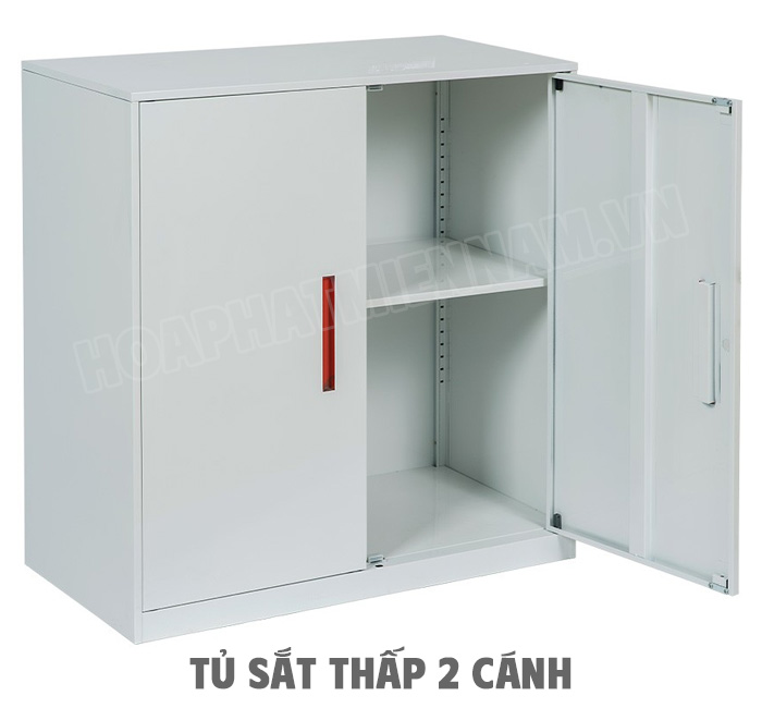 Cách bố trí tủ sắt thấp 2 cánh trong không gian văn phòng