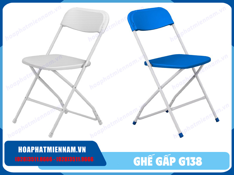Ghế gấp khung thép tựa nhựa Hòa Phát G138