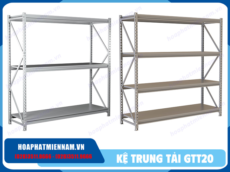 Kệ sắt trung tải GTT20-3P và GTT20-4P