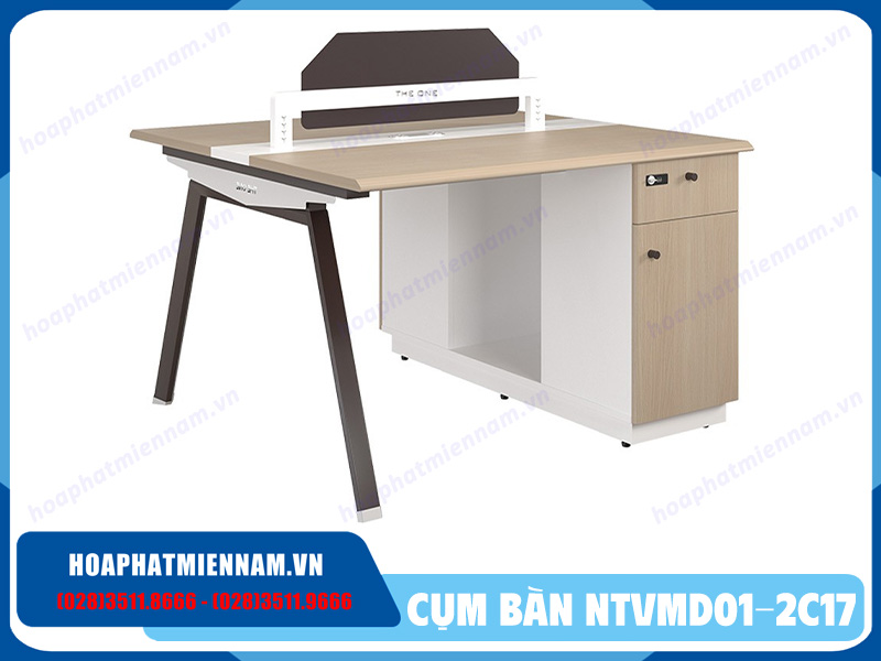 Bàn làm việc 2 chỗ có hộc NTVMD01-2C17