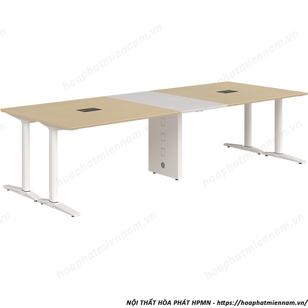 Bàn họp chân chữ T sơn trắng UNH3012CS3