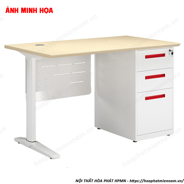 Phân Loại Bàn Làm Việc Chân Sắt Mặt Gỗ Có Hộc