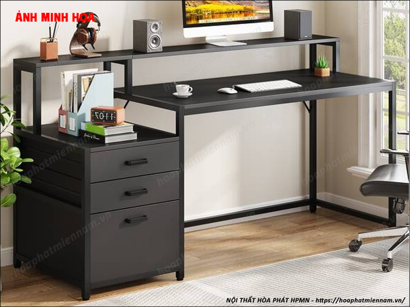 Bàn Làm Việc Cá Nhân Kèm Hộc Di Động Tiện Lợi
