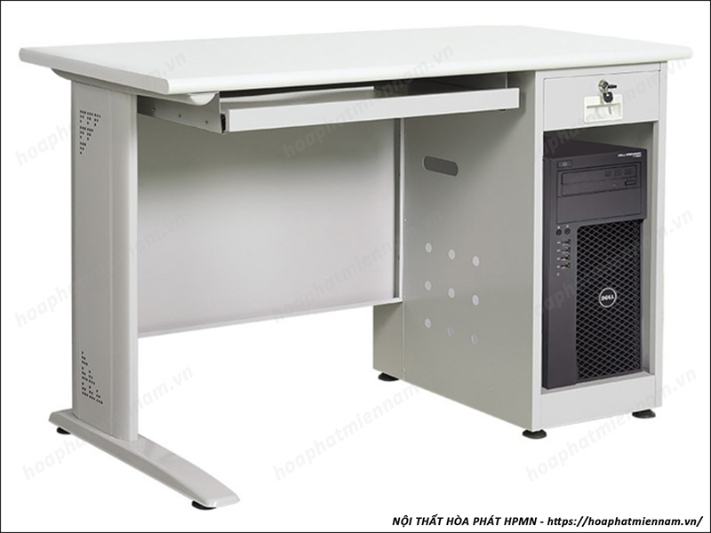 Bàn máy tính chân sắt hộc liền TH12