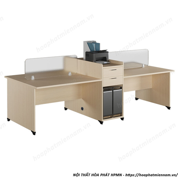Bàn Module 4 chỗ gỗ công nghiệp có vách ngăn ATMD02