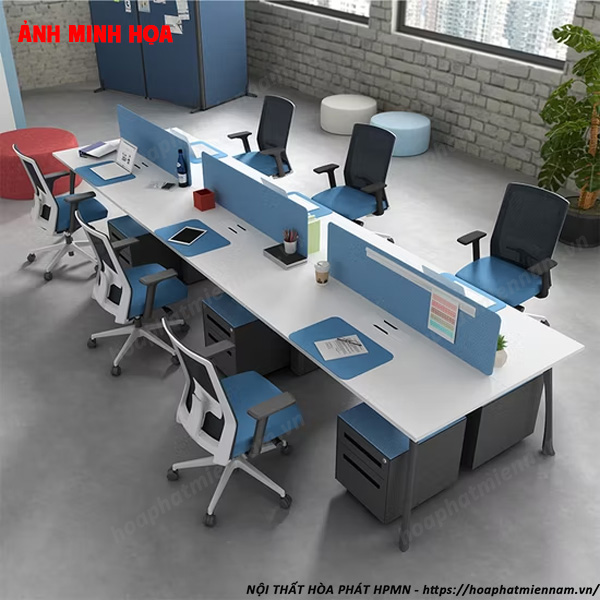 Cụm bàn làm việc 6 chỗ là gì?
