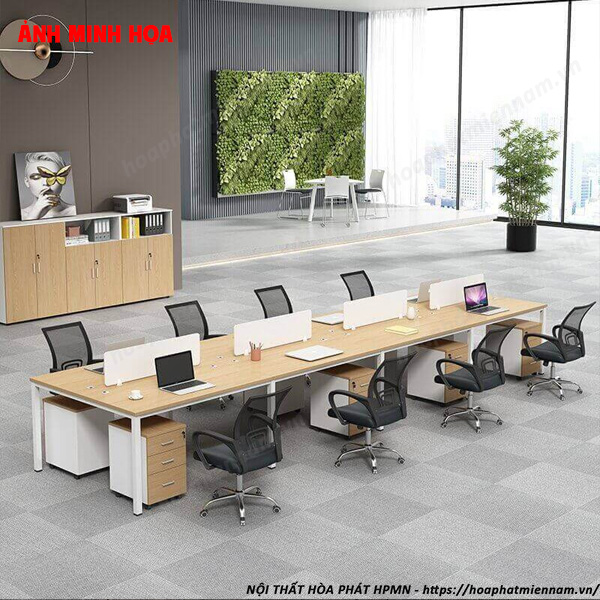 Lợi ích của cụm bàn làm việc 8 người trong văn phòng hiện đại