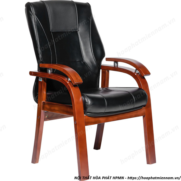 Ghế Họp Khung Gỗ Da Thật GH06