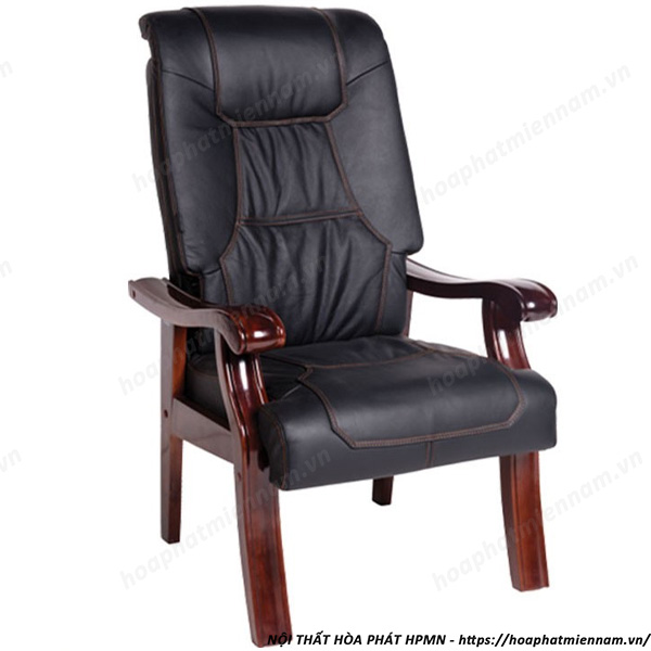 Ghế Gỗ Phòng Họp Đệm Tựa Bọc Da Lưng Cao GH09