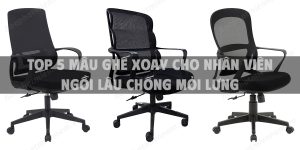 Top 5 mẫu ghế xoay cho nhân viên ngồi lâu chống mỏi lưng