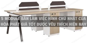 5 Module bàn làm việc hình chữ nhật của Hòa Phát giá tốt được yêu thích hiện nay