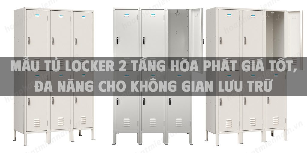 Mẫu tủ locker 2 tầng Hòa Phát giá tốt, đa năng cho không gian lưu trữ