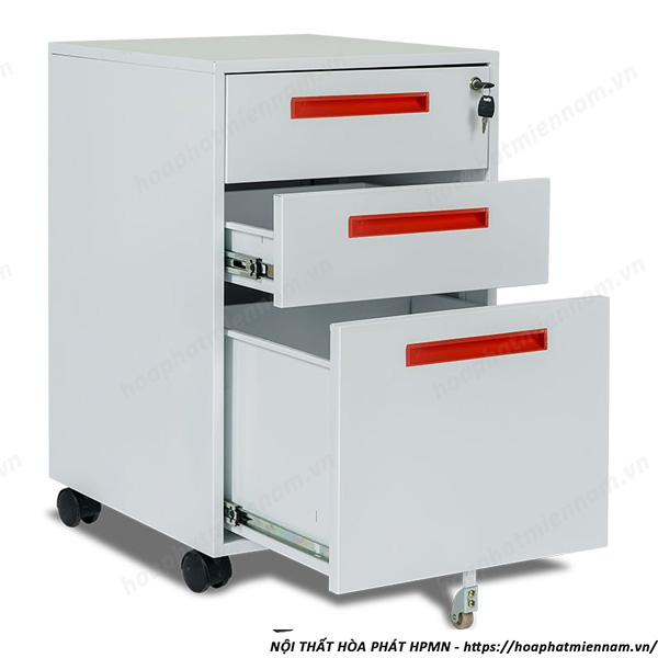 Hộc Sắt Di Động 3 Ngăn Kéo HS1D