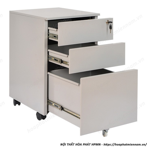 Hộc Di Động Sắt 3 Ngăn Kéo Ray Bi HS5