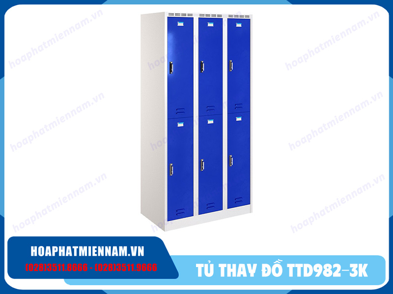 Tủ locker Hòa Phát 6 cánh 2 tầng TTD982-3K
