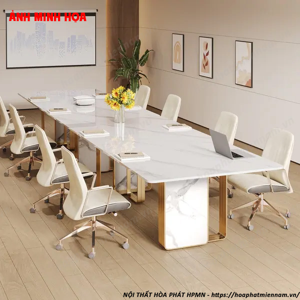 Cách lựa chọn bàn họp mặt đá phù hợp với văn phòng
