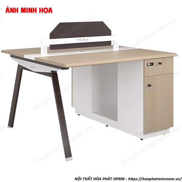 Module bàn đôi có vách ngăn mặt bàn NTVMD01-2C17
