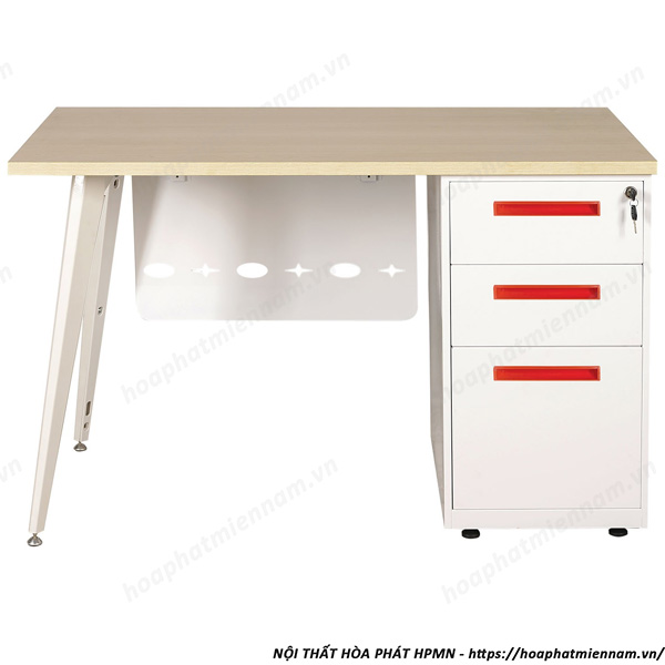 Bàn Làm Việc Khung Chân Sắt 3 Ngăn Kéo LUX120SHLYC10